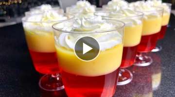 3 INGREDIENT RECIPE | Custard Dessert Cups | No Bake Dessert Cup Recipe