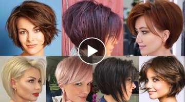 Top Trendy Short Stacked Bob Haircuts With Bangs For Women 2022 //Short Hair Hairstyles Viral Ima...