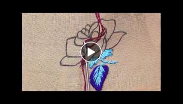 creative fantasy flower embroidery tutorial for beginners | step by step hand embroidery stitches