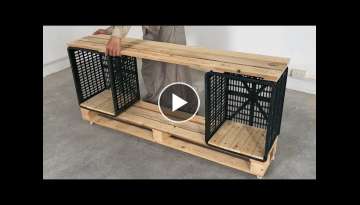 Amazing Plan Most Worth Watching For Woodworking Project Cheap From Plastic Baskets With Old Pall...