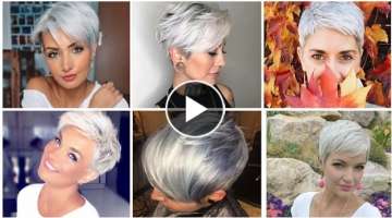Short Pixie 45+ Haircut Style For Women 50 over | Latest Grey Pixie Haircuts ????