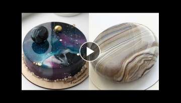 Oddly Satisfying Mirror Glaze Cake Decorating Compilation | Yummy Yummy