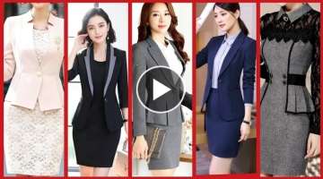 Gorgeous And Stylish Pencil Skirt Dresses With Coat And Jacket For Working Women's