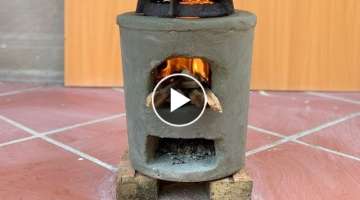How To Make A Simple Stove From Cement At Home- Cement Craft Idea