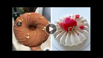 Perfect And Easy Chocolate Mirror Glaze Cake Decorating Recipe | So Yummy Cake Videos
