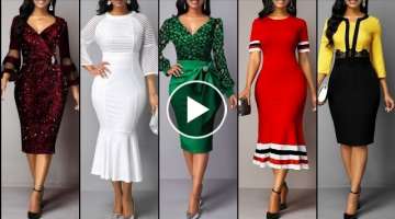 Gorgeous Fabulous And Elegant Stylish Bodycon /Sheath Dresses For Office Girls 2020