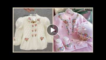 Top Beautiful Hand Embroidery Designs For Baby Sweater//Baby Suits