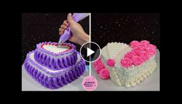 Top 5 Heart Cake Decorating Ideas For Everyone | Satisfying Heart Cake For Birthday