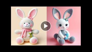 Crochet Bunny! Knitted Bunny! (Creative idea) #bunny #bunnybaby @elyse_myers #viral