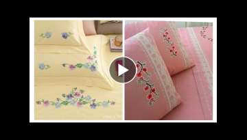 Beautiful Cross Stich Hand Embroidered Bedsheets Designs