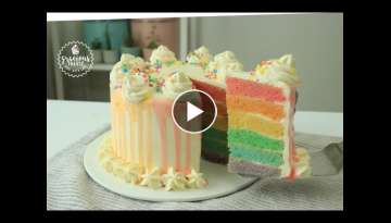 Ultimate Eggless Rainbow Cake Recipe