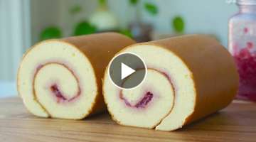 How to make perfectly soft Swiss Roll | The best Swiss roll recipe | Roll Cake recipe [ASMR]