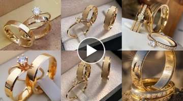 New and latest gold engagement ring design 2021 beautiful wedding ring collection