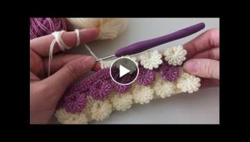 WONDERFUL ????very beautiful and easy crochet baby blanket, shawl, bedspread model