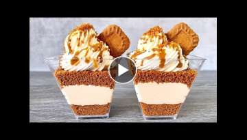 Lotus Biscoff and White Chocolate Mousse Dessert Cups - No Bake Dessert. Easy and Yummy!
