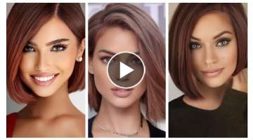 Women Medium Short Bob Haircuts With Straight Hair//Top Demanding hairstyles Ideas For Short Hair