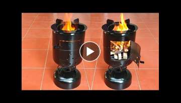 great wood stove a creative idea from old gas cylinder