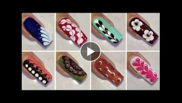 Easy nail designs for beginners || Nail art for long nails #naildesign #nailart #easynailart