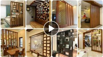 wooden partition designs between living dining | wall partition in drawing room/hall indian homes