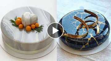 Top Yummy Chocolate Mirror Glaze Cake Recipe | Satisfying Cake Videos | #GlazeCake
