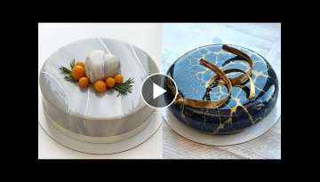 Top Yummy Chocolate Mirror Glaze Cake Recipe | Satisfying Cake Videos | #GlazeCake