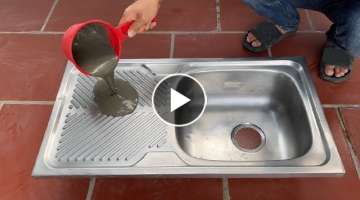 Cement wood stove / Firewood stove made from cement and Stainless Steel Sink / DIY Wood Stoves / Cement wood stove / Firewood stove made from cement and Stainless Steel Sink / DIY Wood Stoves /