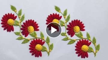 Hand Embroidery: Border Embroidery - Embroidery For Tablecloth - Embroidery For Kurtis Neckline Hand Embroidery: Border Embroidery - Embroidery For Tablecloth - Embroidery For Kurtis Neckline