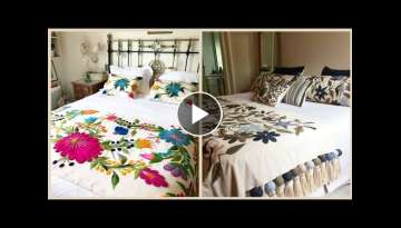 Fabulas And Classy Hand Embroidered Bedsheet Collection//Embroidery Patterns For bedsheets