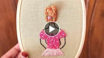 High Bun Hairstyle | Step by step Hair Embroidery Tutorial for Beginners | Gossamer