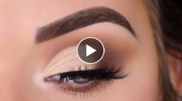 Half Cut Crease Eyeshadow Tutorial for Beginners | ABH Soft Glam Palette