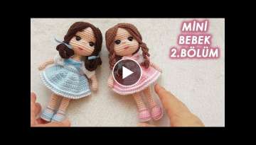 Amigurumi Mini bebek yapımı part2(easy mini doll pattern)((Englishsubtitle)
