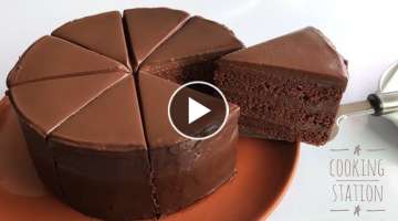 SUPER AMAZING MOIST CHOCOLATE CAKE RECIPE | เค้กช็อกโกแลตหน้า�...