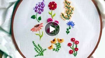Hand Embroidery: 9 Amazing Embroidery Stitches For Beginners / Stitches For Small Flowers