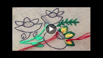 excellent color combination all over flower embroidery designs for dresses | new dress designs 20...
