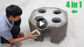 Creative ideas for wood stoves from cement \ Build firewood stoves easy at home