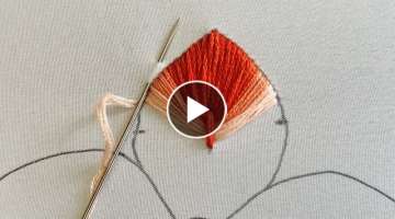 Hand Embroidery: Fantasia Flower Embroidery - Cushion Embroidery