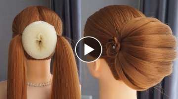 Bun Hairstyle For Lehenga Step By Step - Easy Hairstyles But Beautiful