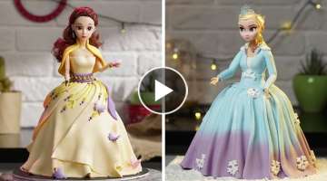 How To Make A Disney Princess Sisters Cake | Princess Doll Birthday Cake Recipes | So Yummy Cake