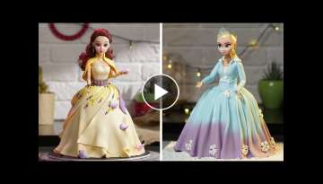 How To Make A Disney Princess Sisters Cake | Princess Doll Birthday Cake Recipes | So Yummy Cake