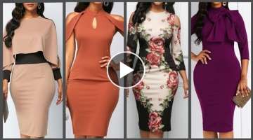 latest Bodycon pencil dresses collection for women