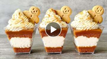 Gingerbread dessert cups. Easy and yummy no bake dessert.