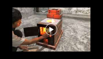How to make a smart smoke-free stove at home \ Wood-saving stove
