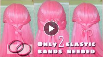 Cute hairstyles using only 2 elastic bands | 2020 Hairstyle | Tutorial #8 |