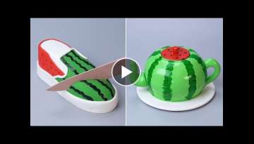 So Delicious Watermelon Cake Decorating Tutorials | How To Make Chocolate Cake Decorating Ideas