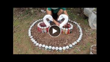 Cool Ideas Garden For You - Tip Build a Swan Garden From Old Beer Cans - Garden Decoration