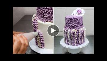 EASY Buttercream Cake Technique by Cakes StepbyStep.