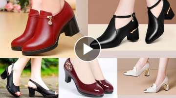 EXTRA SOFT COMFORT PURE LEATHER SLIP ON SHOES COLLECTION LATEST WOMEN SANDALS HIGHHEEL WEDGE DESI...