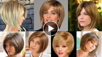 Most Requested hairstyles for short hair with bangs For Modern Women Over 40 To Try In 2022-2023