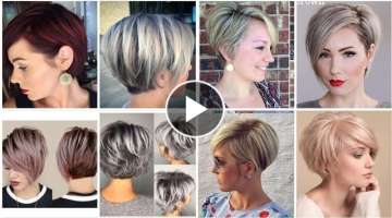 Latest Top Trending 32 Beautiful Hair Shades color with Short hair cuts .