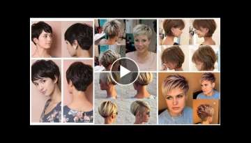 hottest women top trending hair dye Colours//vintage style layered short hair cutting